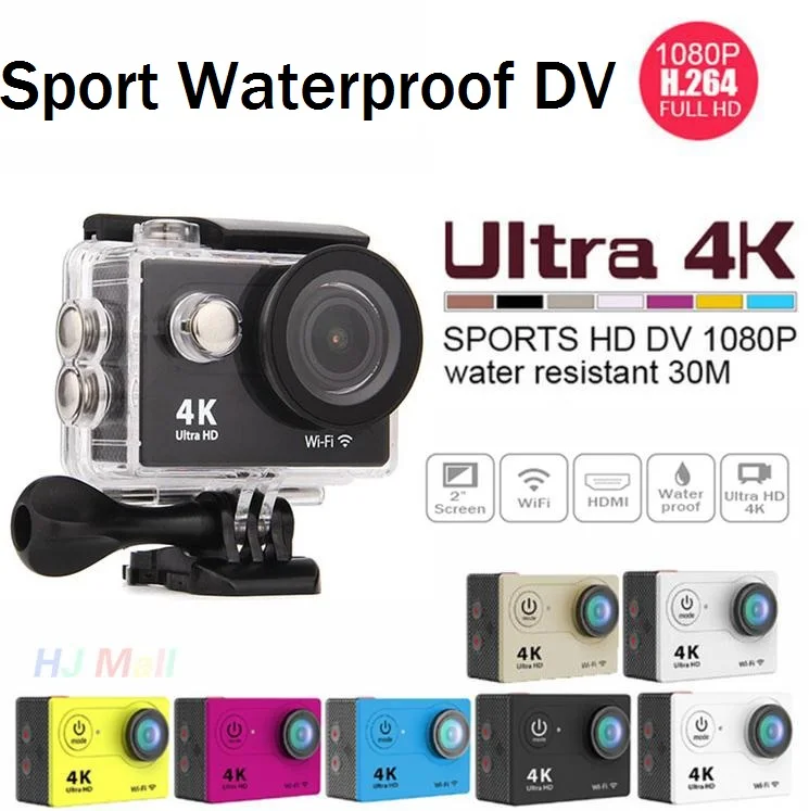 

Clearance Action Camera H9 Ultra HD 4K WiFi Remote Control Sports Video Camcorder 170D DVR DV go Waterproof pro Camera