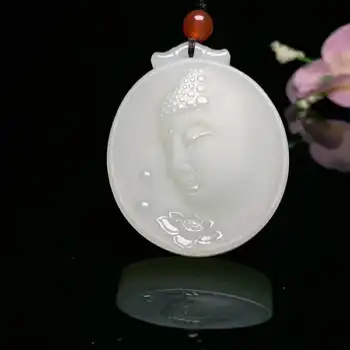 

h9#Exquisite Hetian jade, auspicious Buddha pendant