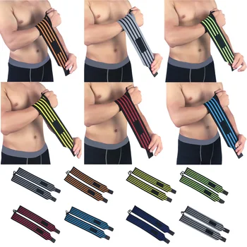 

Sports Wrist Band Striped Pattern Supports Weightlifting Training Wristband LFSPR0066