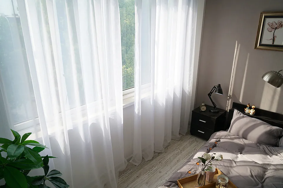 Европейский и американский стиль, белые оконные занавески, сплошные дверные занавески, драпированные панели, отвесный тюль для гостиной 184& 30