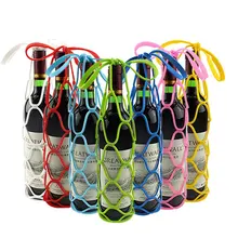 Практичная Бытовая бутылка Красного вина портативная тканая сумка бутылка ручной работы тканая сумка