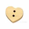 50 Pcs 13x11mm 2 Holes Heart Wooden Buttons, for Sewing, Scrapbooking, Embelishments, Crafts, 7NK46 ► Photo 3/3