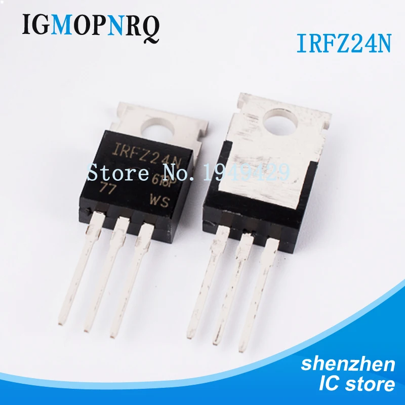 10 шт./лот IRFZ24N IRFZ24NPBF TO-220 IRFZ24 MOSFET MOSFT 55V 17A 70mOhm 13.3nC Новинка | Электронные компоненты и