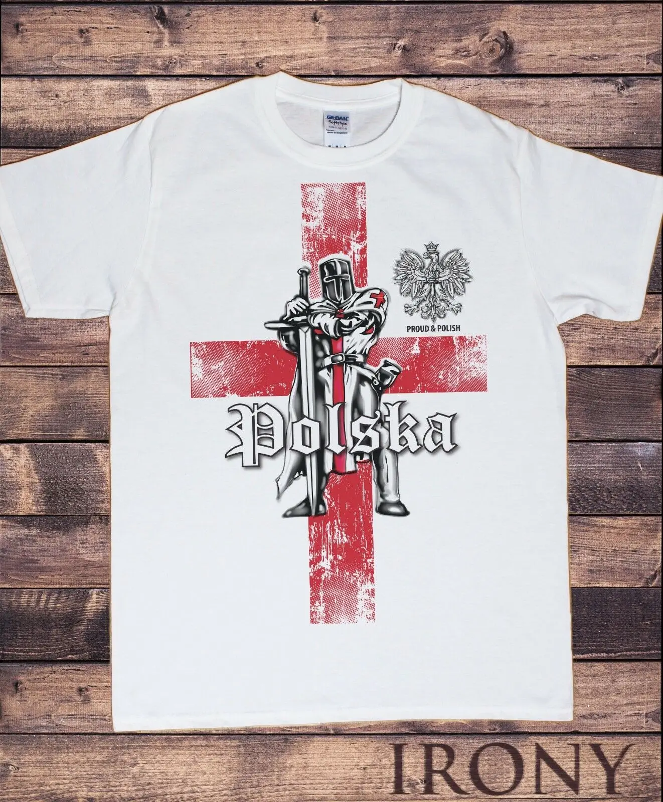 Мужская футболка-Polka Knight горд и польский лояльность печати TS144 дешевые оптовые