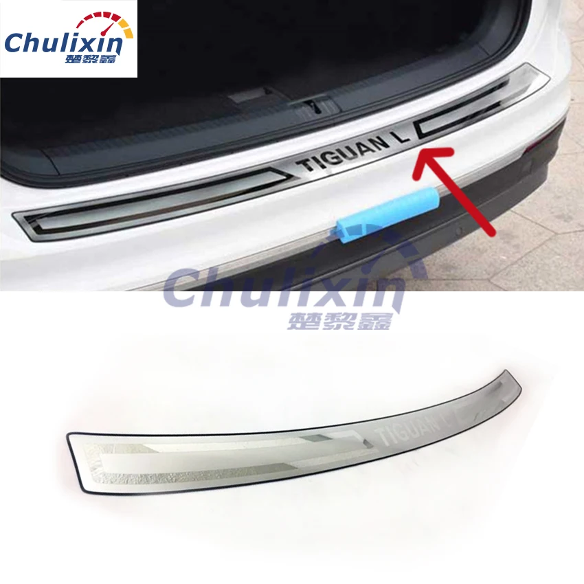 Stainless steel Car Rear Guard Bumper Protector Trim Cover car sticker plate style for 2016 2017