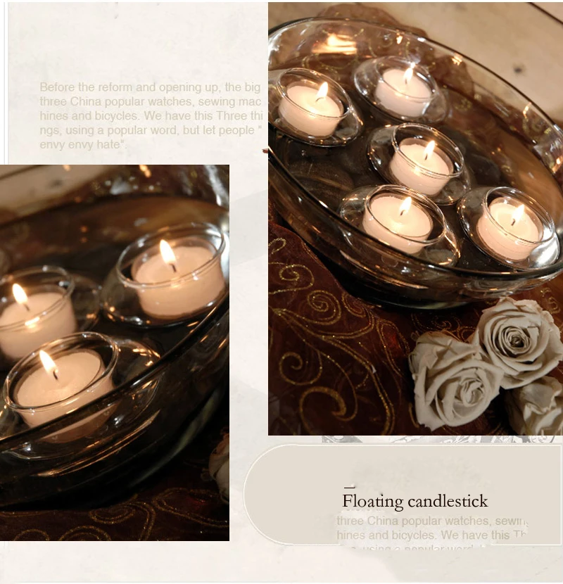 Beautiful Glass Bowl Tealight Holder Floating Candle Holders Wishing