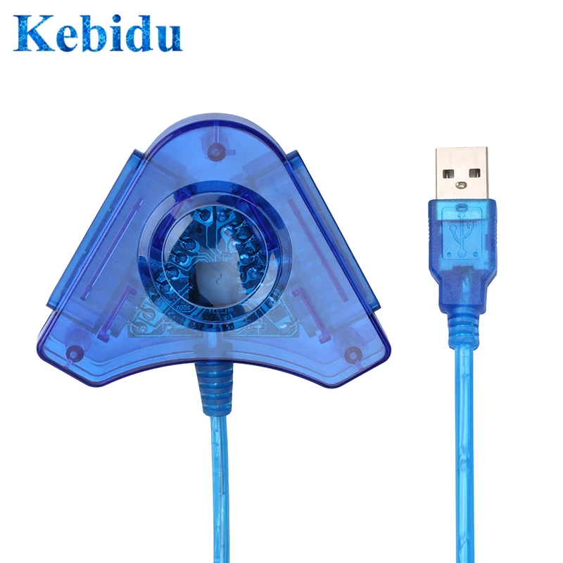 

Kebidu USB Controller Gamepad Adapter PC Games Dual Ports with CD Driver Converter Cable for PlayStation 2 PS1 PS2 Joypad