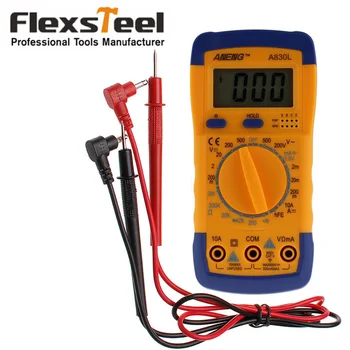 

Flexsteel Digital Multimeter A830L Ammeter Multitester Voltmeter Megohmmeter Ohmmeter hFE Current Tester with LCD Backlight