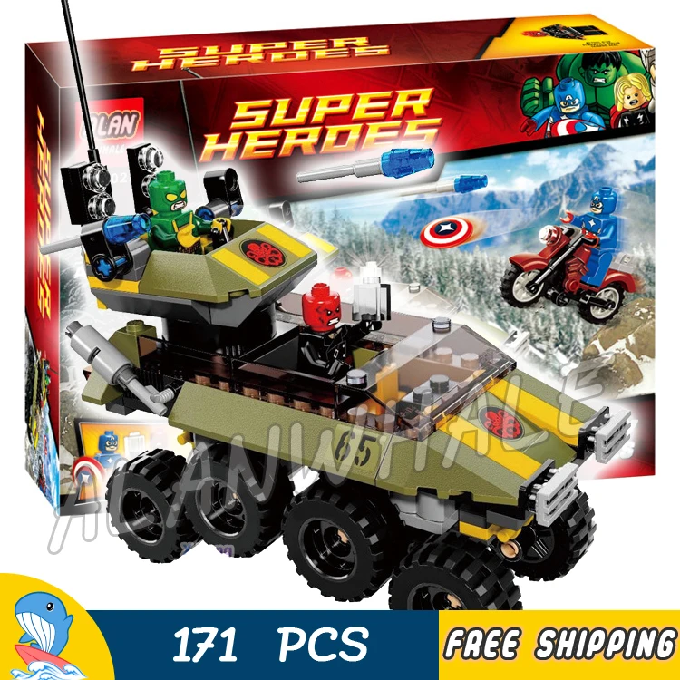 

171pcs Super heroes Avengers Captain America vs. Hydra Motorcycle 10238 Model Building Blocks Toys Bricks Compatible LegoING