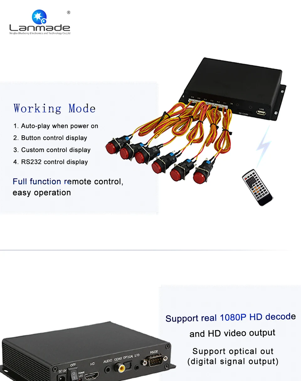 MPC1005-6 цифровой коаксиальный Оптический кнопочный HD коаксиальный коммутатор китайский потоковый медиаплеер мини ПК медиа рынок