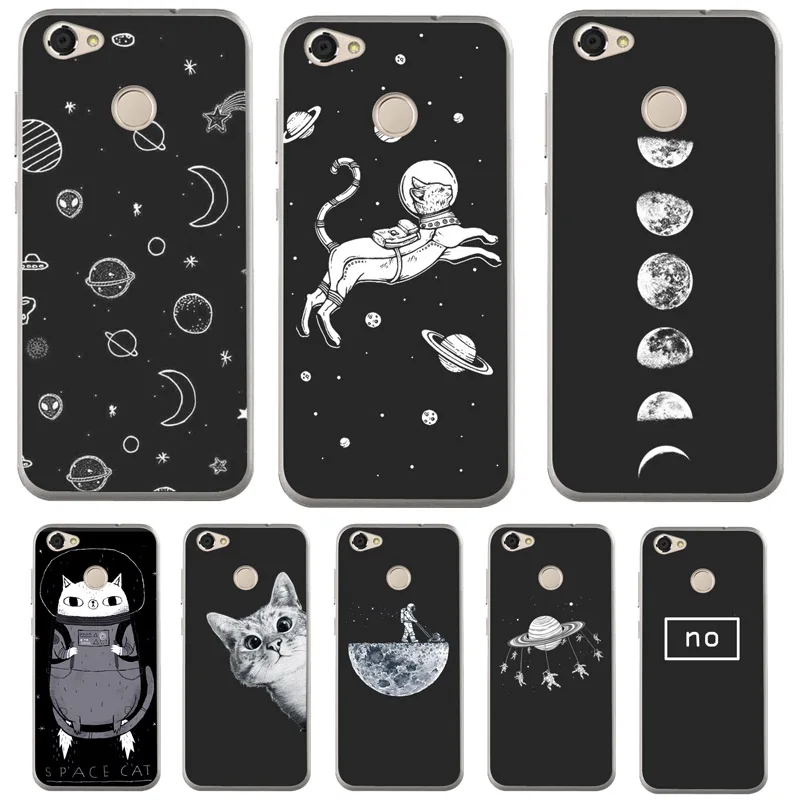 

PENSEN Soft TPU For ZTE Blade A6 Case Cover Matte Painting For ZTE Blade A 6 Lite Phone Cases Flower Cute Space Cat Coque
