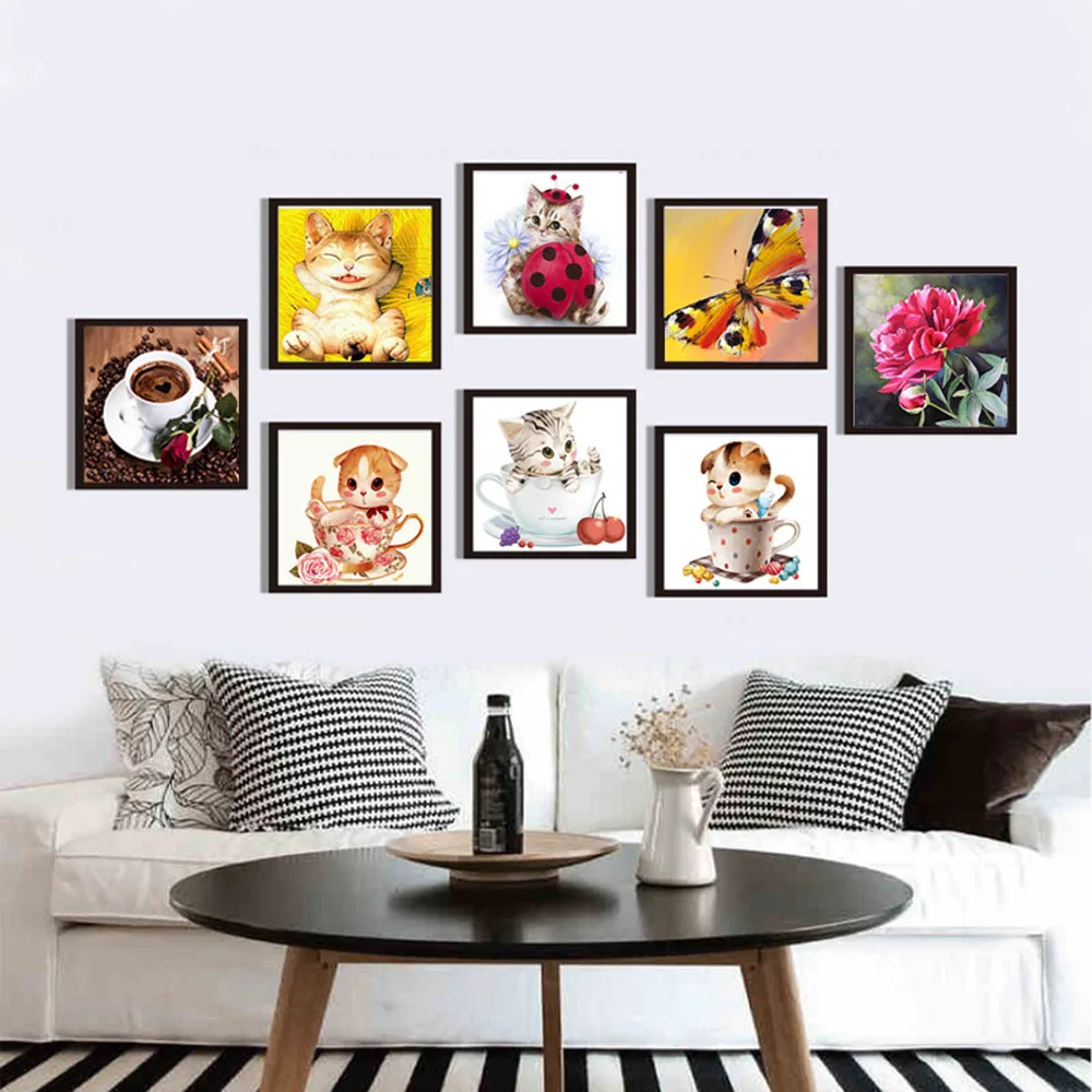 

DIY 5D Diamonds Embroidery Animals Round Diamond Painting Cross Stitch 3D Diamond Painting Kits Diamond Mosaic Home Decoration