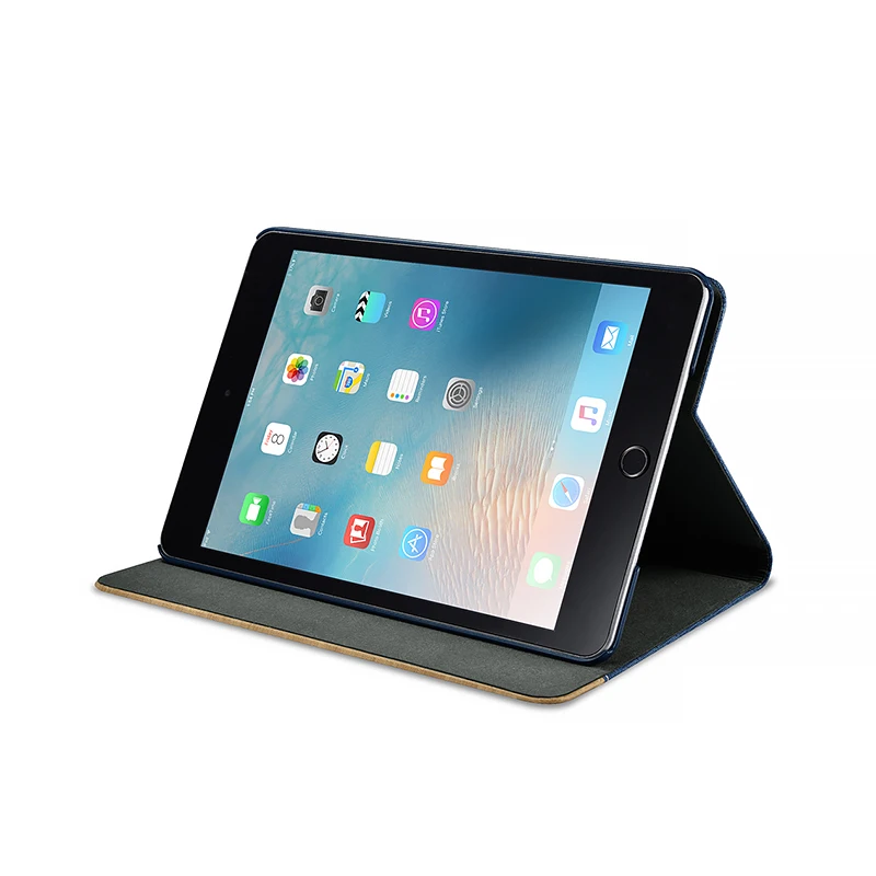 (Черный) XOOMZ Бренд Чехол для iPad mini 4 простая ткань + PC Folio Case Erudition Складная подставка