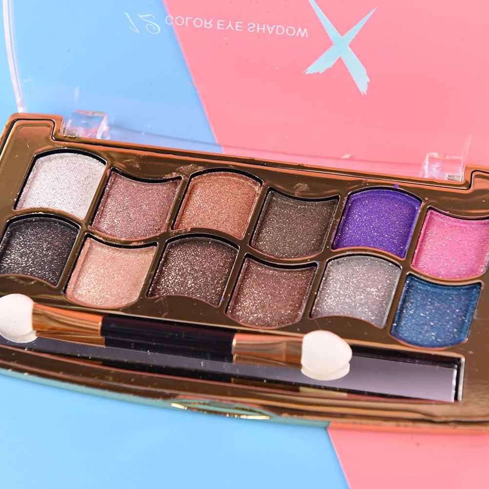 12 Colors Eyeshadow Palette Gold Smoky Cosmetics Makeup Palette Diamond Bright Glitter Eye