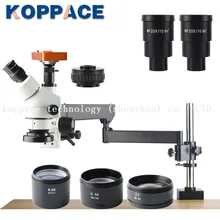 KOPPACE 2.1X-180X, 21MP Full HD 1080P 60FPS HDMI промышленный микроскоп, 0.7X-4.5X зум-объектив, Тринокулярный стереомикроскоп