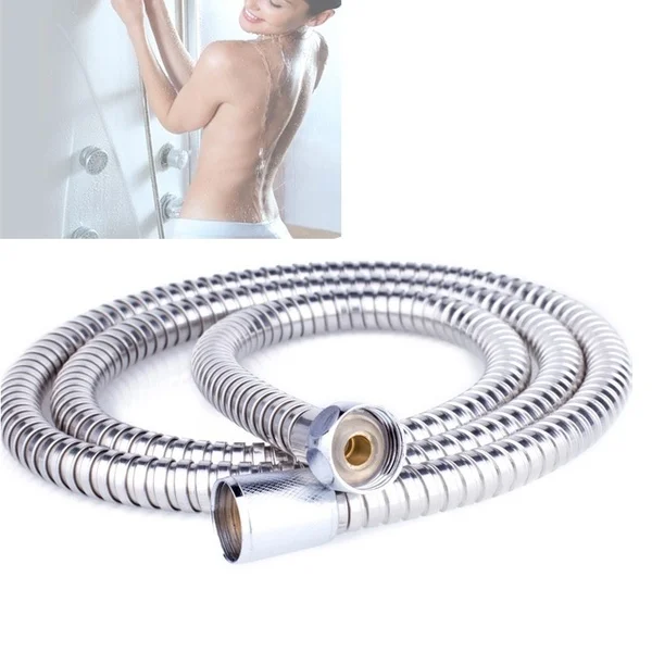 

1m 1.5m 2m Meter Bathroom 201 Stainless Steel Explosion-proof Flexible Chrome Shower Tube Proof Hose Spring Tube Pull Pipe