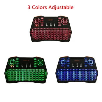 

2.4G Wireless Backlight Keyboard 3 Colors Adjustable Touchpad 4 Languages Remote Control for Android TV PC Laptop Raspberry Pi