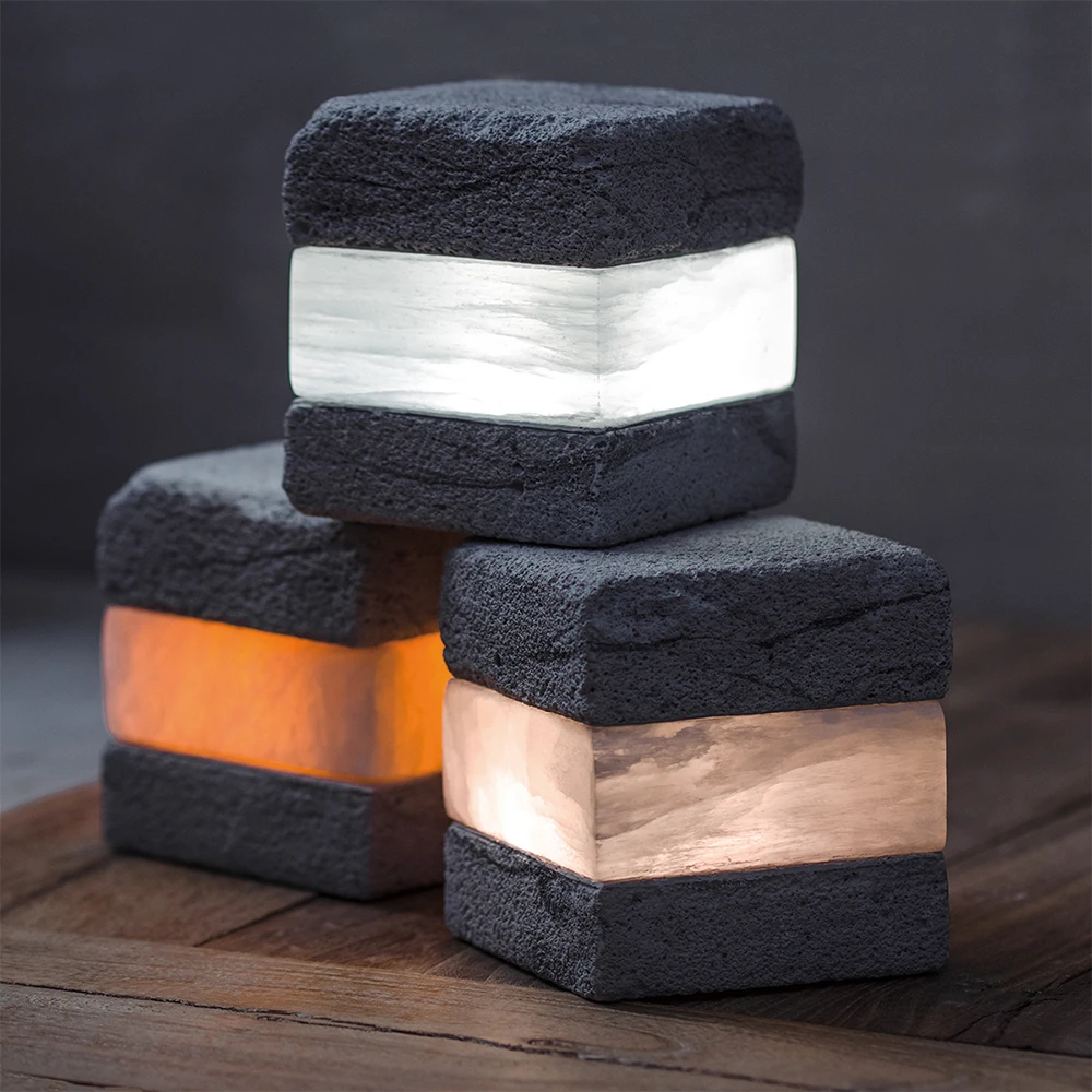 Sandwich ore USB sensor night light energy-saving LED plug-in charging bedside lamp table lamp creative dream dropshipping Sandwich ore USB sensor night light energy-saving LED plug-in charging bedside lamp table lamp creative dream dropshipping