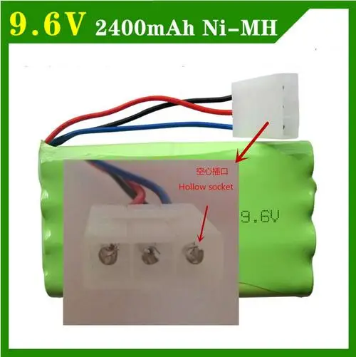 9,6 V 2400mAh дистанционный аккумулятор Controul для радиоуправляемых электронных игрушечных автомобилей 8* AA NiMh батарея Группа оборудования безопасности 9,6 v батарея - Цвет: Бургундия