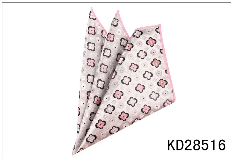 KD28516 Мужские карманные квадратные костюмы, носовые платки для мужчин с цветочным рисунком, мужские носовые платки, повседневный костюм, квадратные носовые платки, полотенца для мужчин, вечерние, 25 см x 25 см - Цвет: KD28516