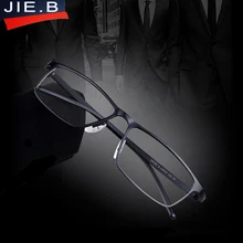 JIE. B бренд супер светильник мужские чистые титановые очки оптические оправы для очков по рецепту деловые мужские модные оправы для очков