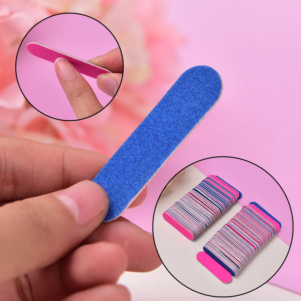 5cm Mini Nail Files Artificial Nail Sandpaper 100Pcs Disposable Cuticle