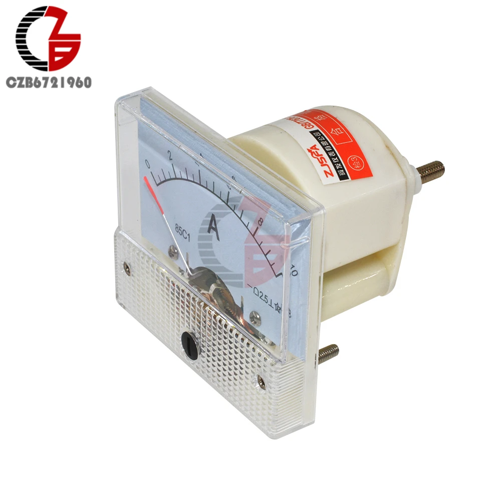 85c1-a Dc 2a Rectangle Analog Panel Ammeter Gauge Amperemeter Class 2.5