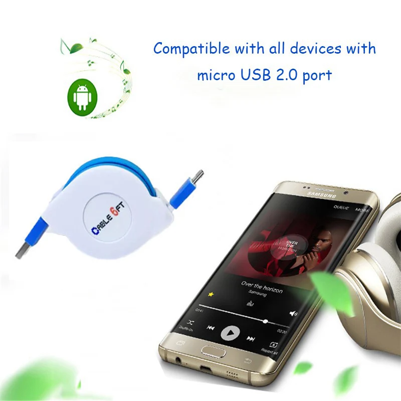 1 м/2 м/3 м Выдвижной Micro USB кабель для samsung A5 A7 A9 Xiaomi Redmi Note 5 6 pro huawei usb зарядный кабель провод