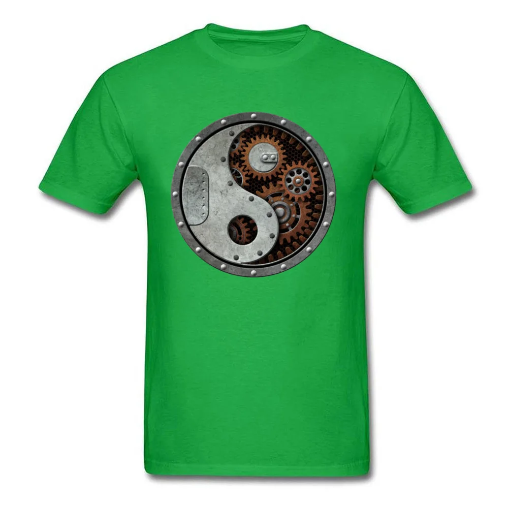 Industrial Steampunk Yin Yang_green
