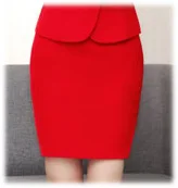red skirt IZICFLY Стиль стюардесса короткое пальто в формальном стиле дамский костюм стюард жилет бизнес с юбкой и униформа брюки набор большой размер - Цвет: red skirt