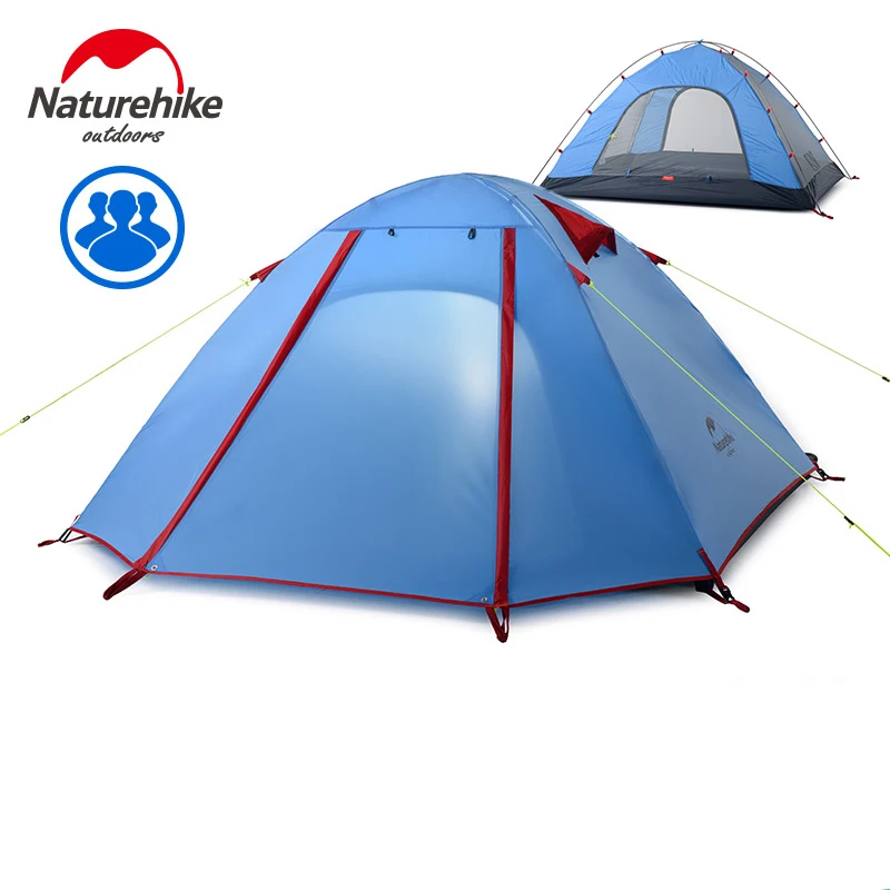 NatureHike 3-4 человека палатка Новое поступление 3 сезона 210*160*115 см двухслойная