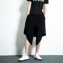 Хип-хоп брюки gd шаровары dj модный костюм ассиметричный семь кюлоты мужской певец костюм