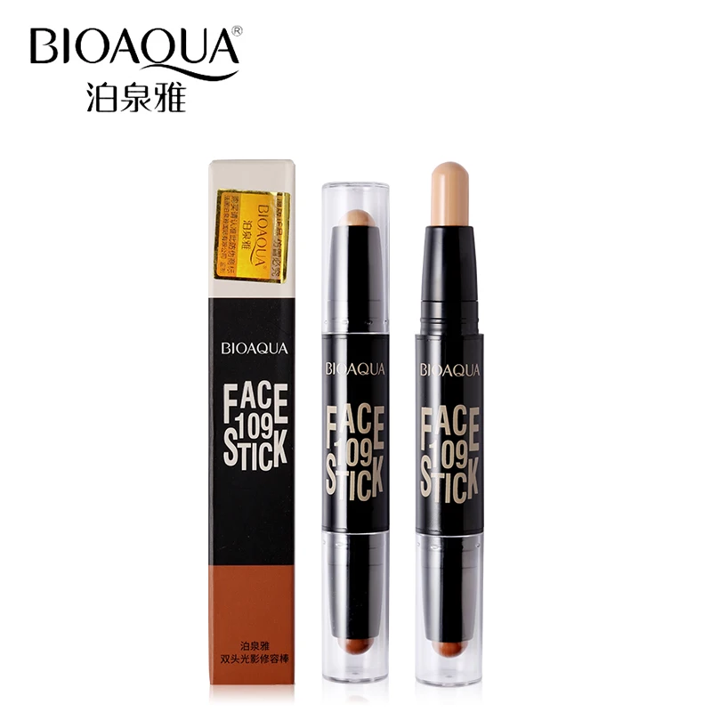 BIOAQUA бренд 2 в 1 бронзер хайлайтер Стик 3D крем для макияжа лица консилер основа Контурный карандаш Косметическая ручка