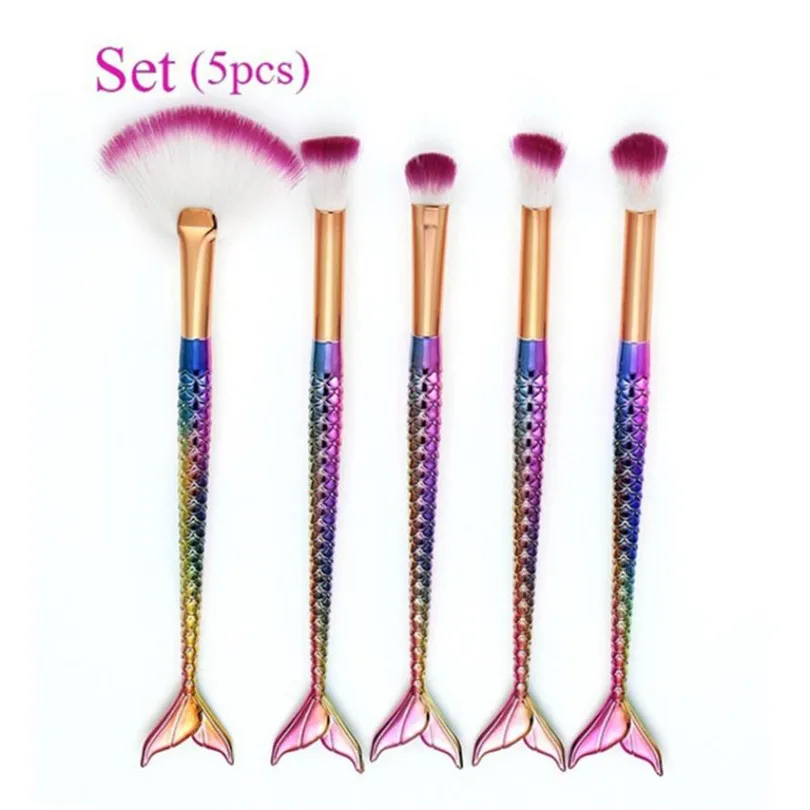 

fony Beauty tools 5pcs makeup brushes natural hair Foundation Eyebrow Eyeliner Blush Cosmetic Concealer Brushes jan15