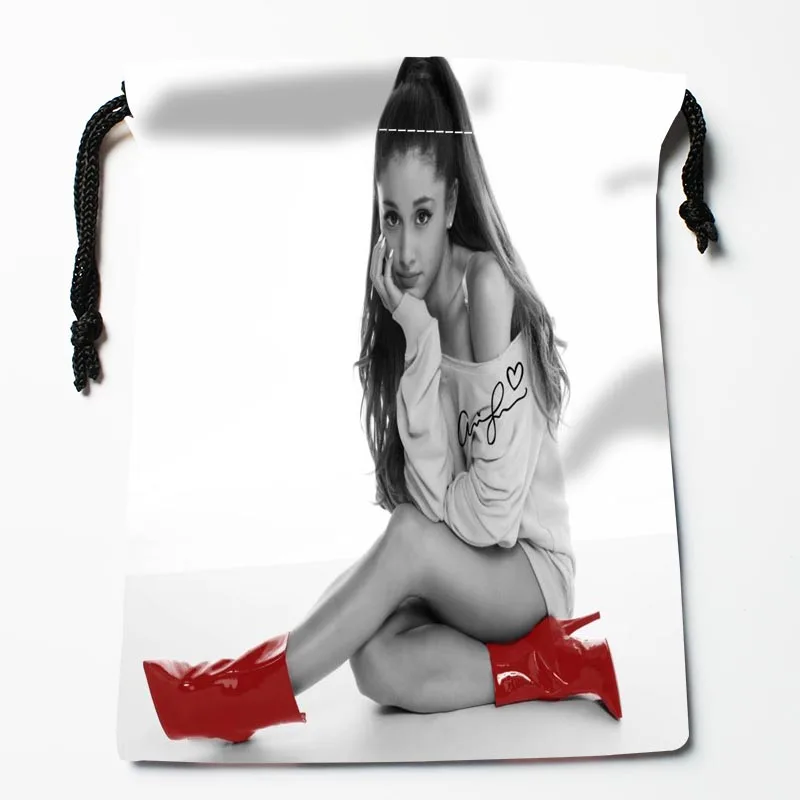 Новое поступление Ariana Grande Сумки на шнурке на заказ для хранения с принтом, сумки для хранения, размеры 18X22 см, сумки для одежды - Цвет: 19