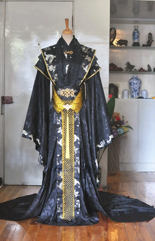Black Gold Male Tailed Costume Cosplay Hanfu Ancient Chinese TV Play  Costume or Photography Performance Hanfu| | - AliExpress