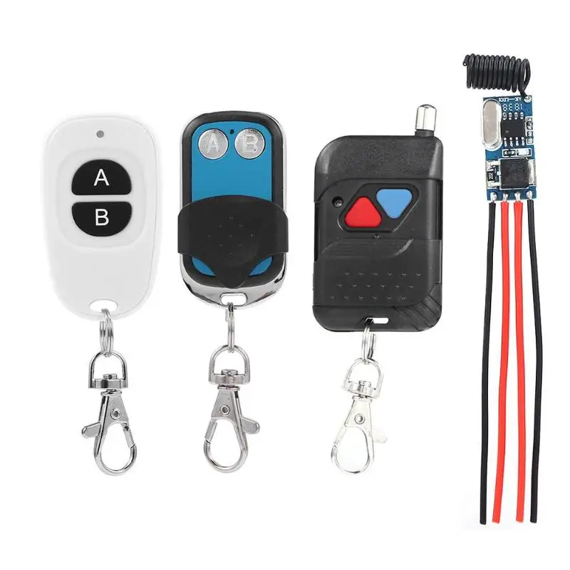 

433MHz DC12V-18V 1CH Wireless Remote Control Switch two-button remote control LED light switch transceiver module
