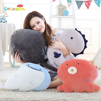 

New product Cartoon soft body marine animal plush stuffed pillow kawaii octopus whale seahorse batfish plush toy kids toys h