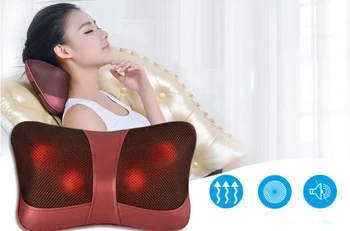 

For Car Home Massage Pillow Cushion Electric Shoulder Back Heating Kneading Infrared Therapy Shiatsu Neck Waist Body Massager