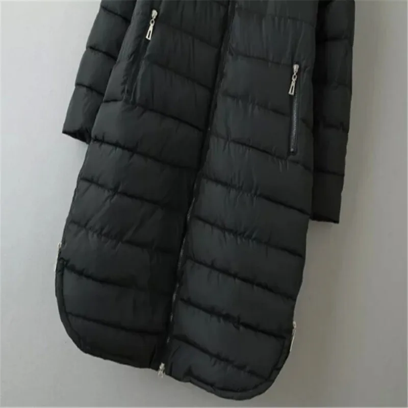 Зимняя куртка, Женское зимнее пальто, женская длинная парка, хлопковое Стеганое пальто, женское ватное пальто, плюс размер, XXXL, 4XL, 5XL, 6XL