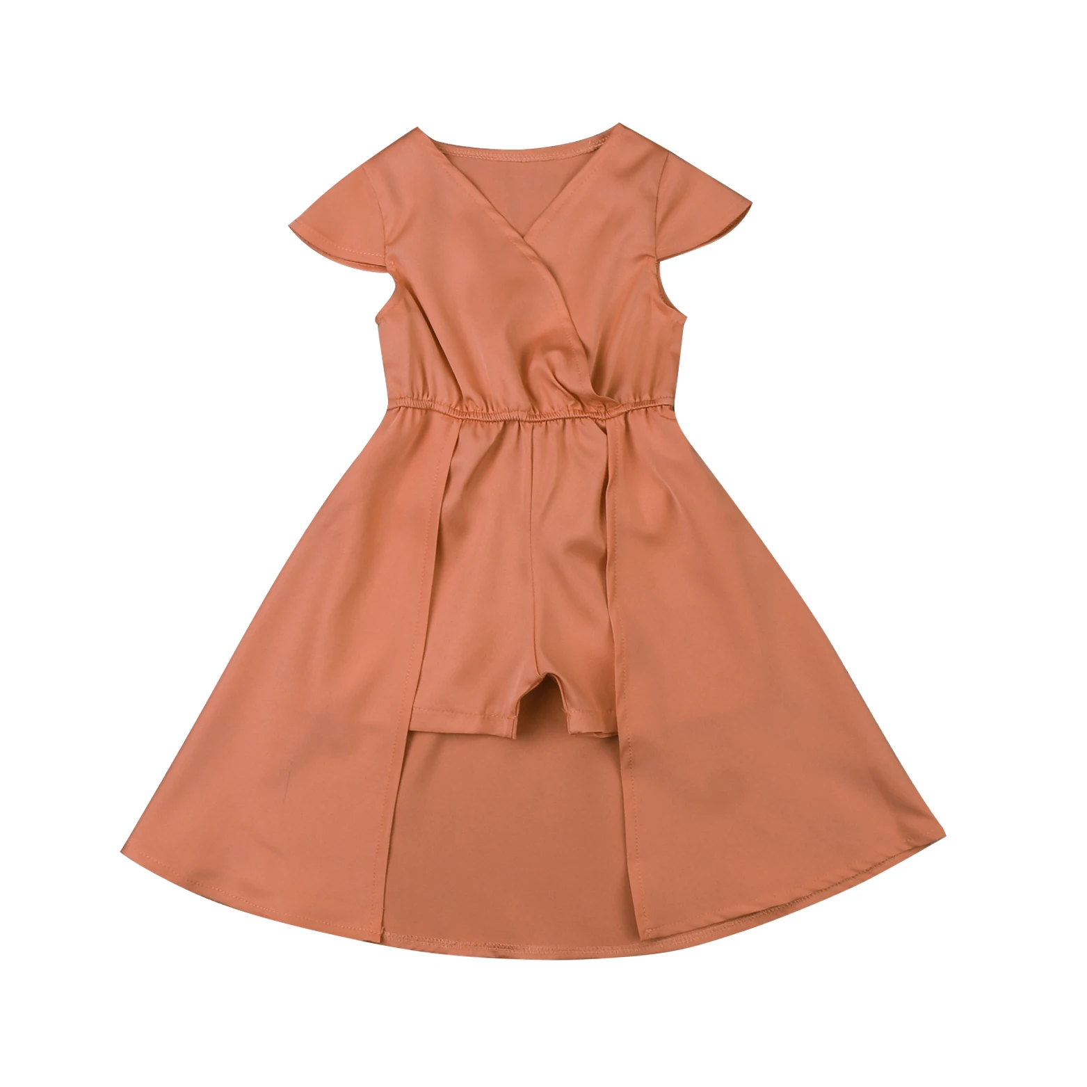 Summer Toddler Girl Chiffon Rompers Dress Kids Party Wedding Playsuit