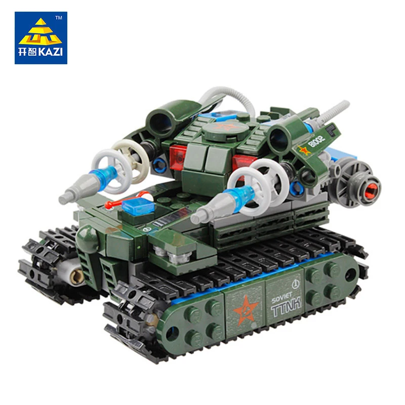 

Kazi 81002 Red Alert 3 Tesla Tank Building blocks Toys For Children Military Tank Educational Bricks Toys Birthday Gift 81002