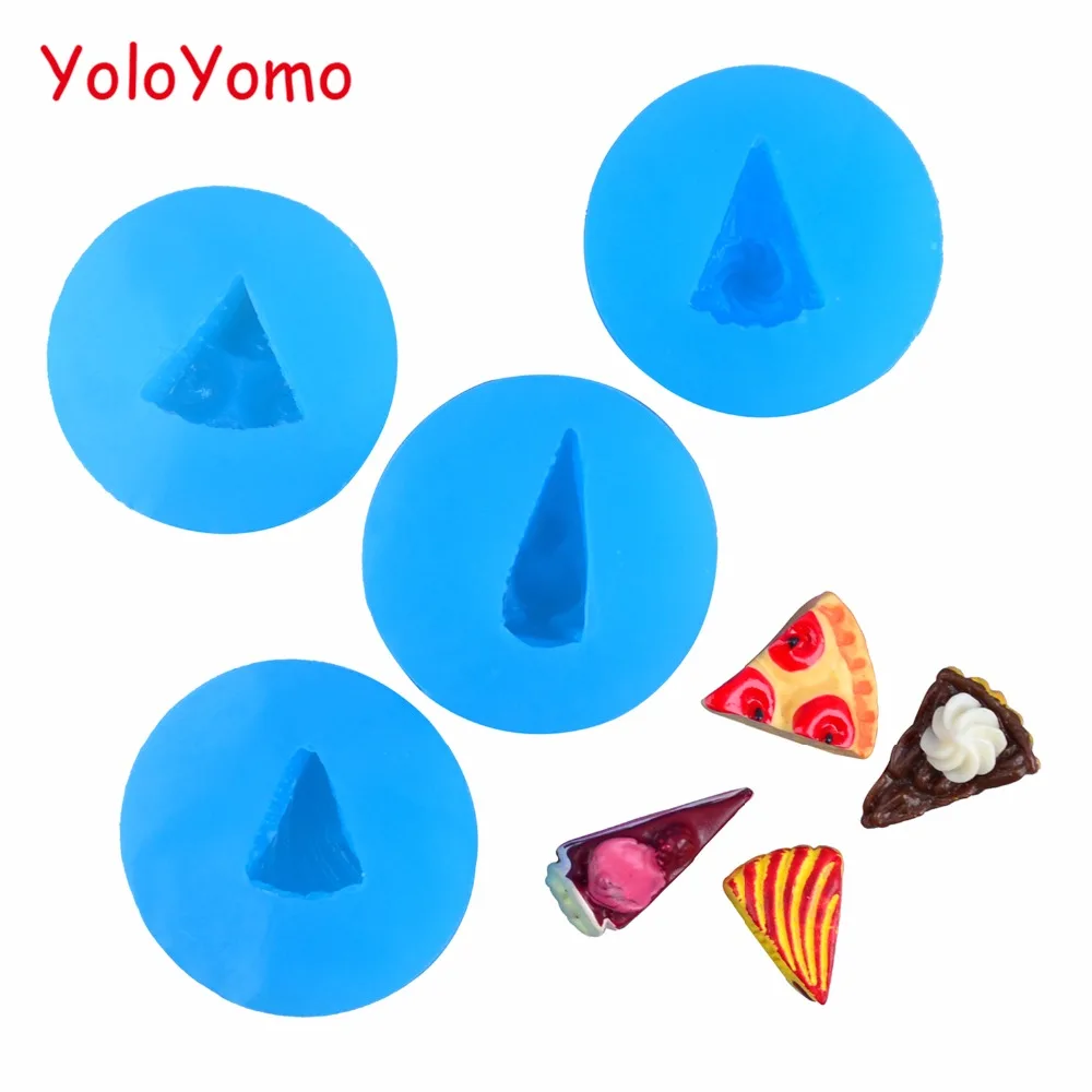 G089YL G127YL G129YL G137YL 3D ломтик торта силиконовая форма-миниатюрная еда Конфеты Шоколад
