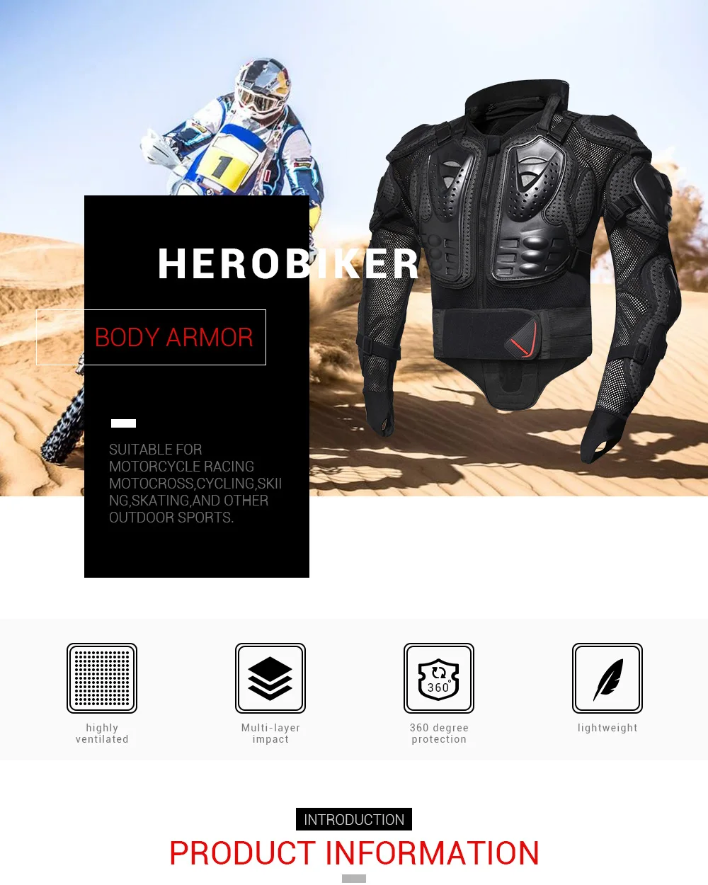 HEROBIKER, летняя мотоциклетная куртка, мотоциклетная защита, мотоциклетная защита, мотоциклетная куртка для мотокросса с защитой шеи