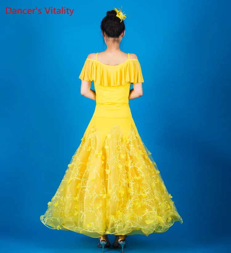 Горячая Распродажа Женская бальная танцевальная юбка квадратный танец тренировочные костюмы женщина, латино бальное платье, для вальса танец удлиненная юбка-колокол