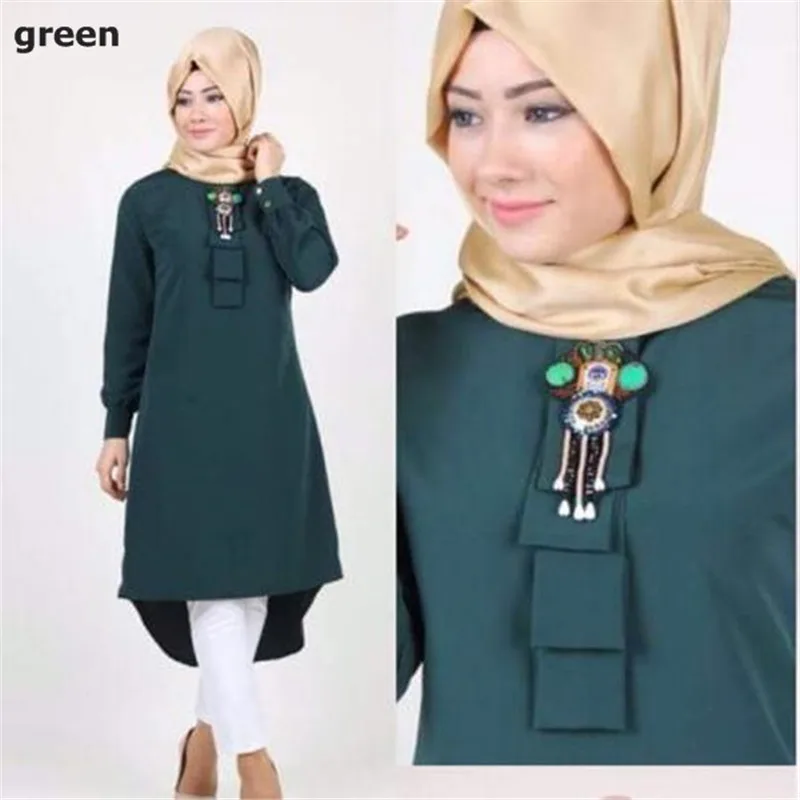 Bubble Tea New Women Muslim Long Sleeve Short Paragraph Robe Malaysia Turkish Amira Fashion Shirt Islamic Abaya Hot Sale