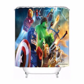 

Custom Latest Hot LEGO Marvel Waterproof Shower Curtain Home Bath Bathroom s Hooks Polyester Fabric Multi Sizes#0421-sohu-06