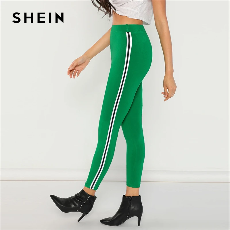 shein green leather pants