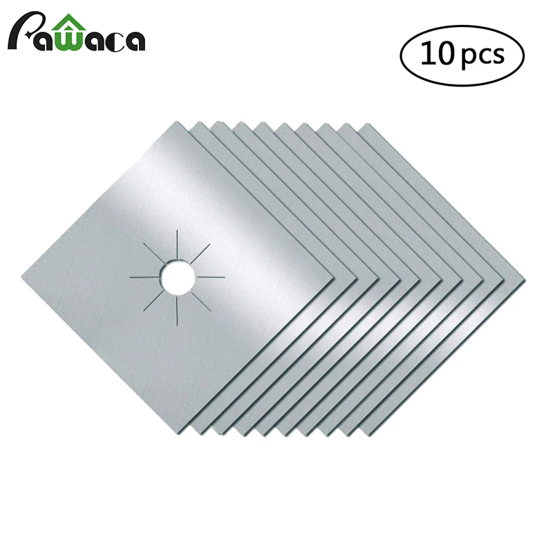 

10pcs Reusable Gas Stove Burner Covers Upgraded Thickness Non-Stick Stovetop Burner Liners Gas Range Protectors for Kitchen Use