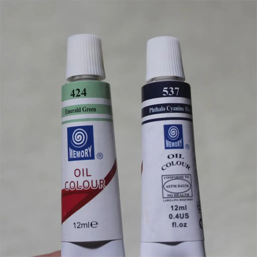 Professional Brand Oil Paint Canvas Pigment Art Supplies Acrylic Paints Each Tube Drawing 12 ML 12 Colors Set